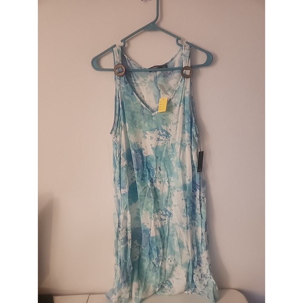 Cure. Size Large Womans dress Strap Sleeves Long Multicolor